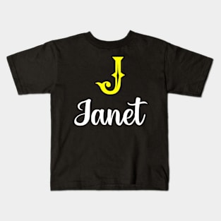 I'm A Janet ,Janet Surname, Janet Second Name Kids T-Shirt